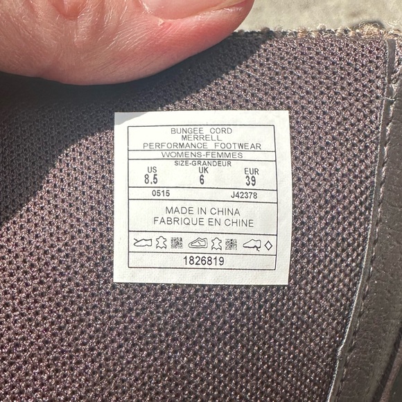 Merrell Bungee Cord Hiking Boots Army Green Red Lace 8.5 - Picture 4 of 5